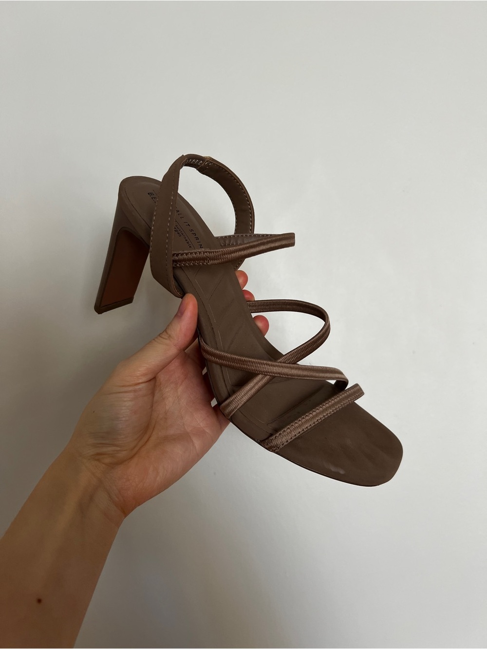 Call It Spring Brown Strappy Block Heel Sandal